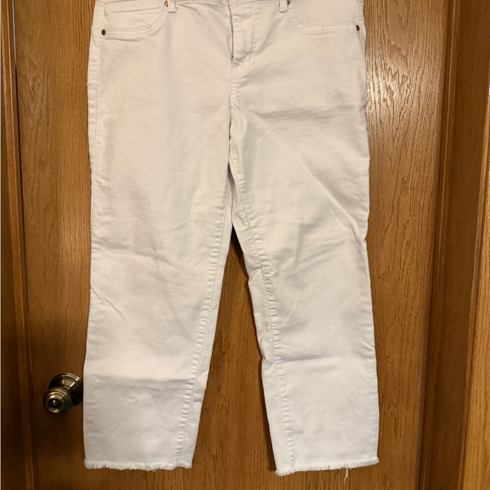 1822 Denim White Ankle Jeans